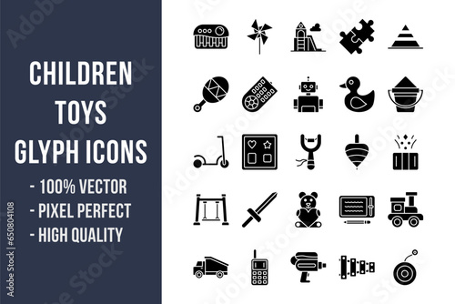 Children Toys Glyph Icons