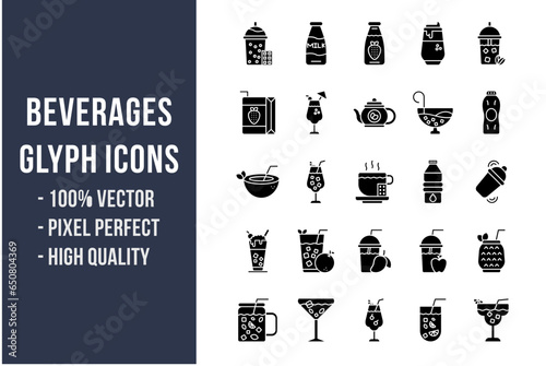 Beverages Glyph Icons