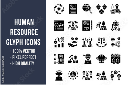 Human Resource Glyph Icons
