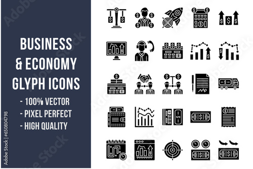 Business & Economy Glyph Icons