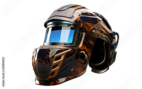 Welder Face Shield Isolated on a Transparent Background PNG. Generative AI