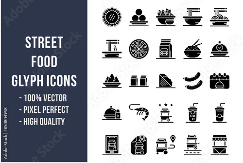 Street Food Glyph Icons