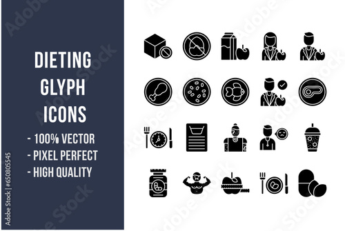 Dieting Glyph Icons