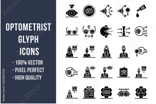 Optometrist Glyph Icons