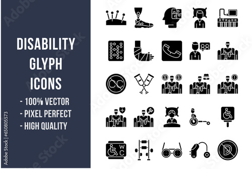 Disability Glyph Icons