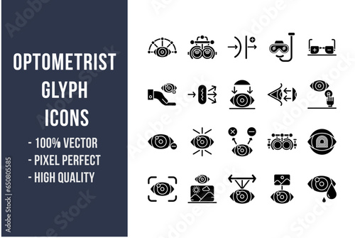 Optometrist Glyph Icons