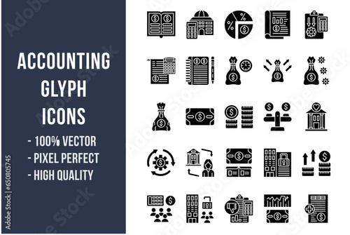 Accounting Glyph Icons