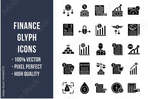 Finance Glyph Icons