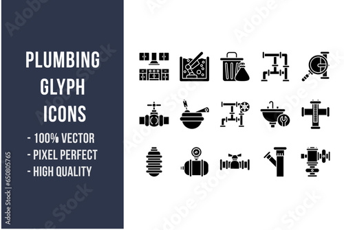 Plumbing Glyph Icons