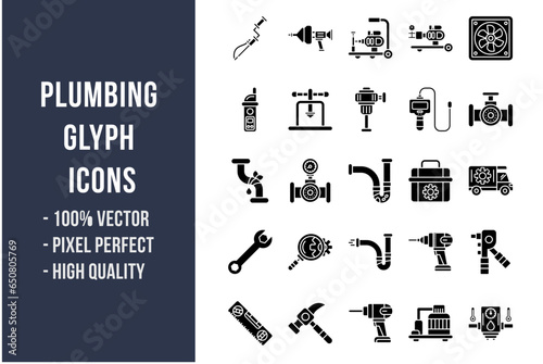 Plumbing Glyph Icons
