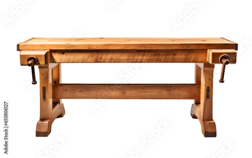 Joinery Table Isolated on a Transparent Background PNG. Generative AI