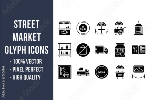 Street Market Glyph Icons