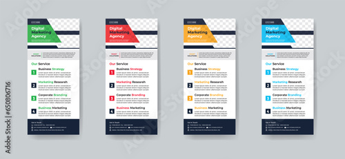 Modern creative corporate business dl flyer or rack card layout concept background flyer brochure cover template for grow up your business to the next level