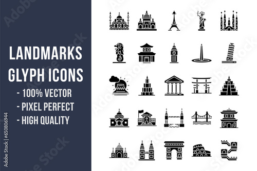 Landmarks Glyph Icons photo
