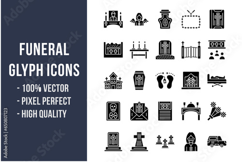 Funeral Glyph Icons