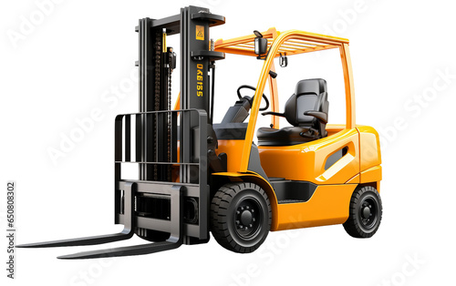 Lift Truck Isolated on a Transparent Background PNG. Generative AI