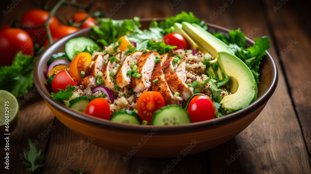 tomatoes chicken avocado lime, generative ai. tomatoes chicken avocado lime, generative ai.
