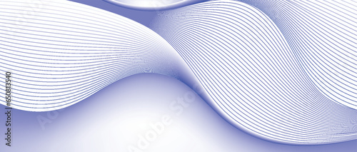 Abstract blue smooth waves on white background.Vector illustration