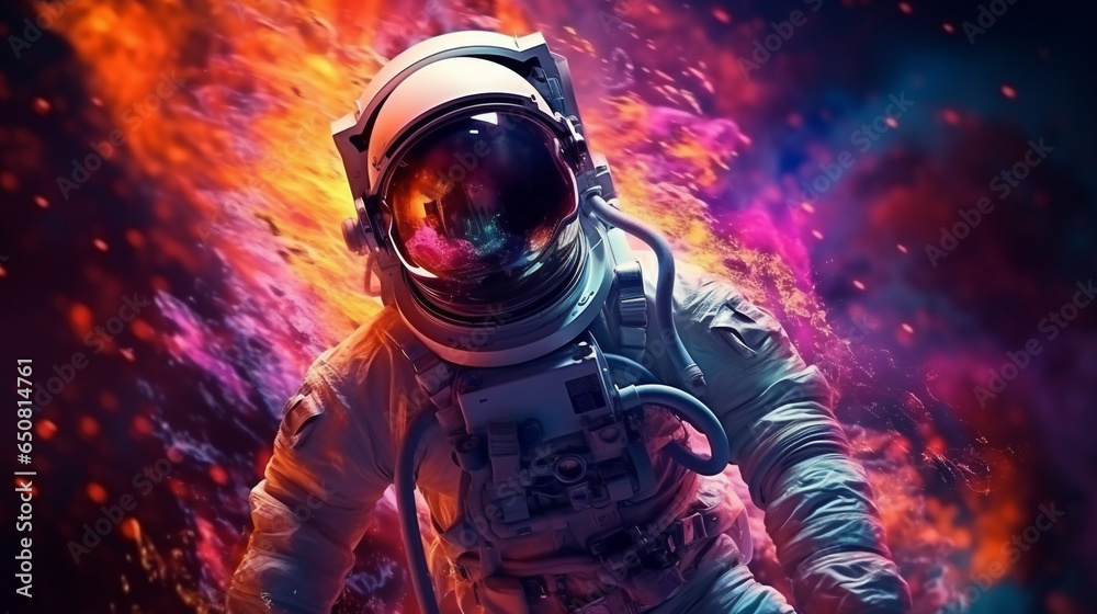 astronaut and galaxy storm vortex, neon painting dark galaxy bacground astronaut and galaxy storm vortex, neon painting dark galaxy bacground