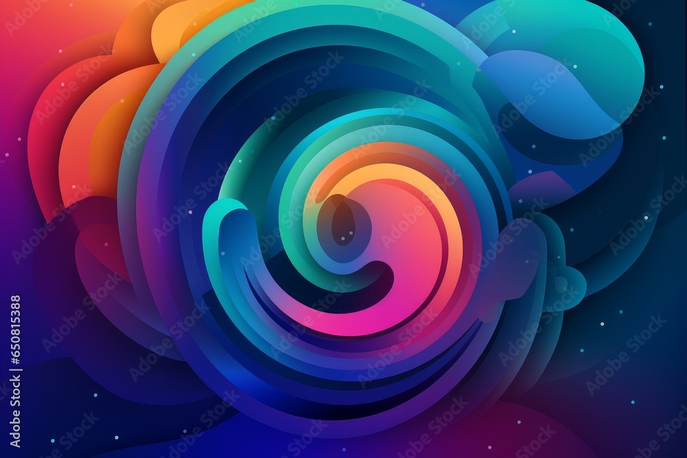 Fototapeta premium A vibrant and dynamic spiral design on an abstract background