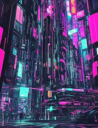 city skyline at night