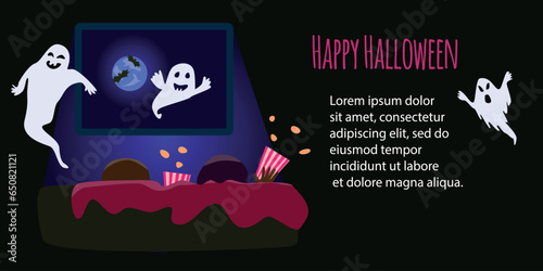 Halloween Movie background for website with Ghost