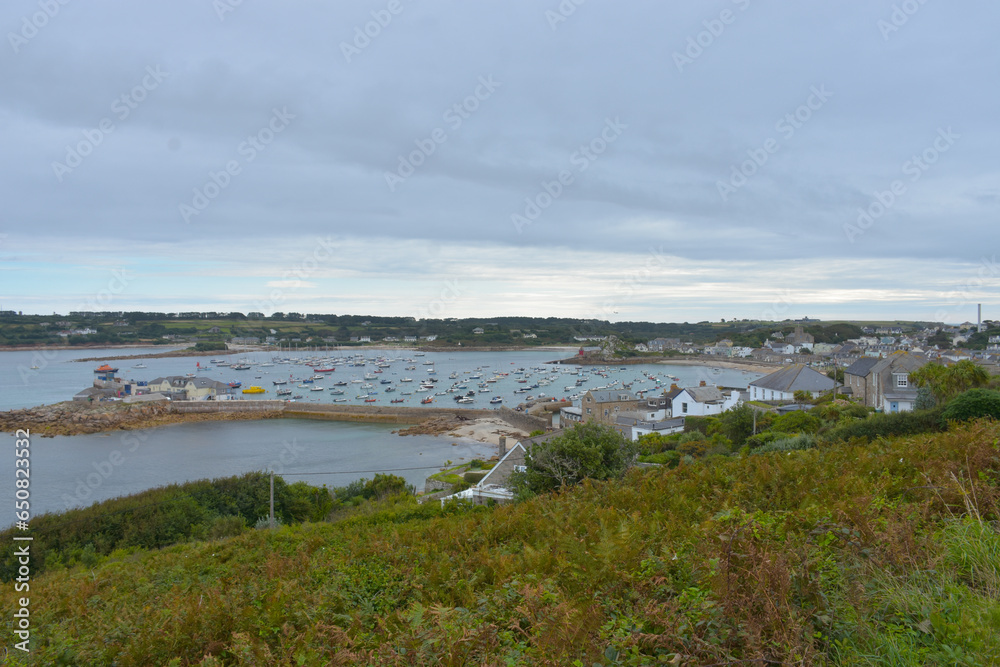 View from the coastline and Atlantic ocean in background, Isles of scilly United Kingdom View from the coastline and Atlantic ocean in background, Isles of scilly United Kingdom