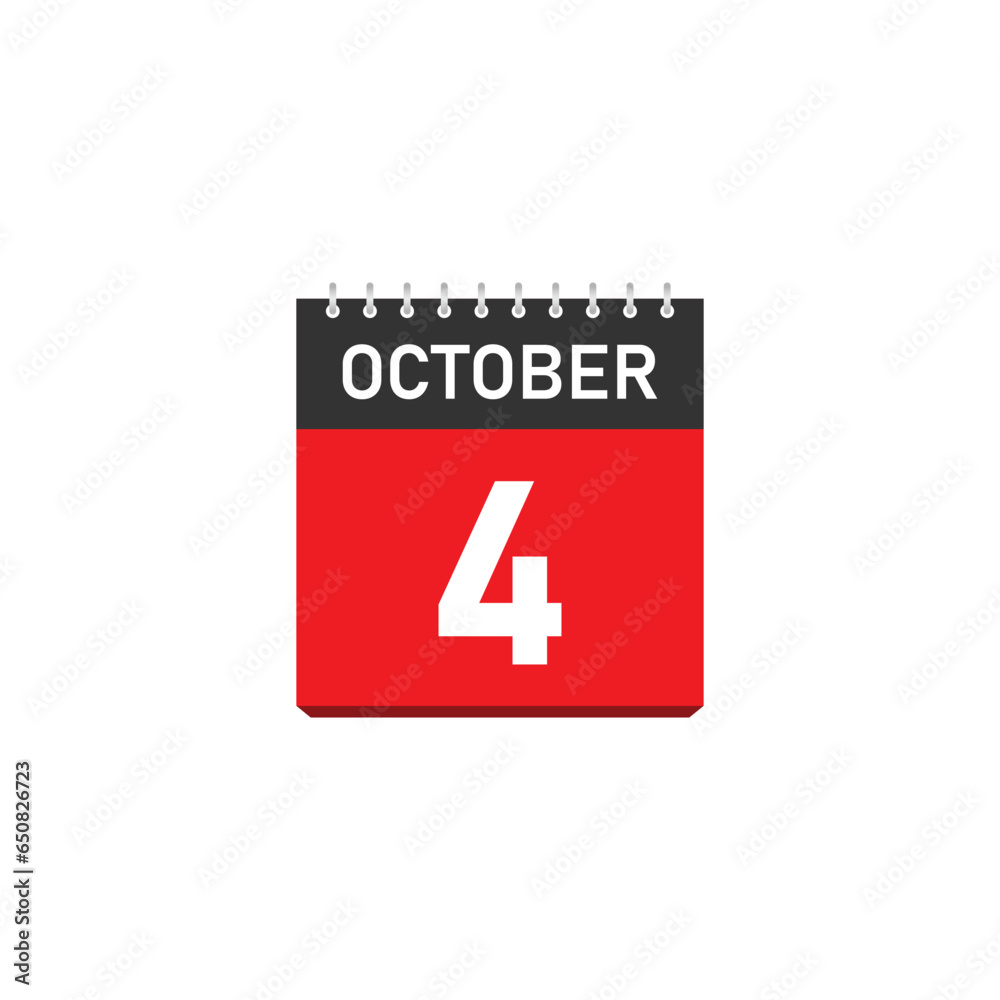 October 4 Concept Design. Vector Illustration. October 4 Concept Design. Vector Illustration.