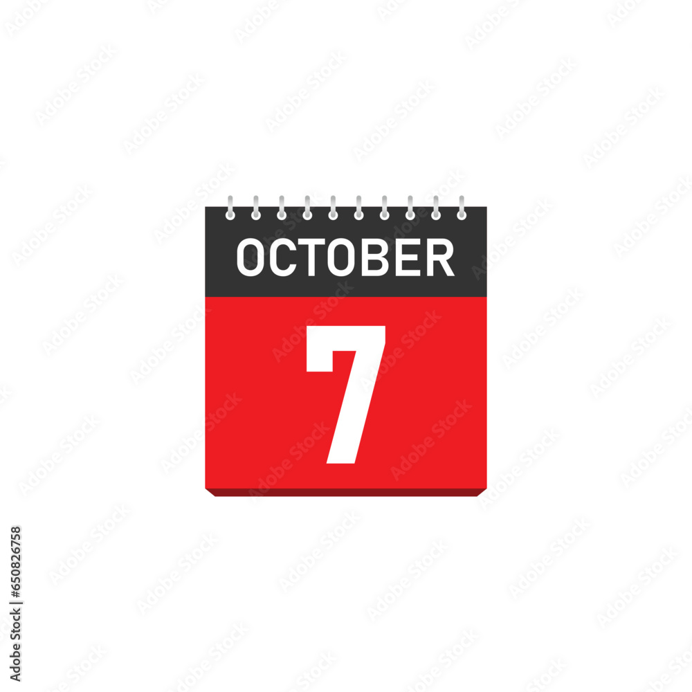 October 7 Concept Design. Vector Illustration. October 7 Concept Design. Vector Illustration.