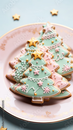 Christmas Cookie - Christmas Pine Tree - Christmas Tree Cookie - Homemade Cookie - Christmas Cookie Dish