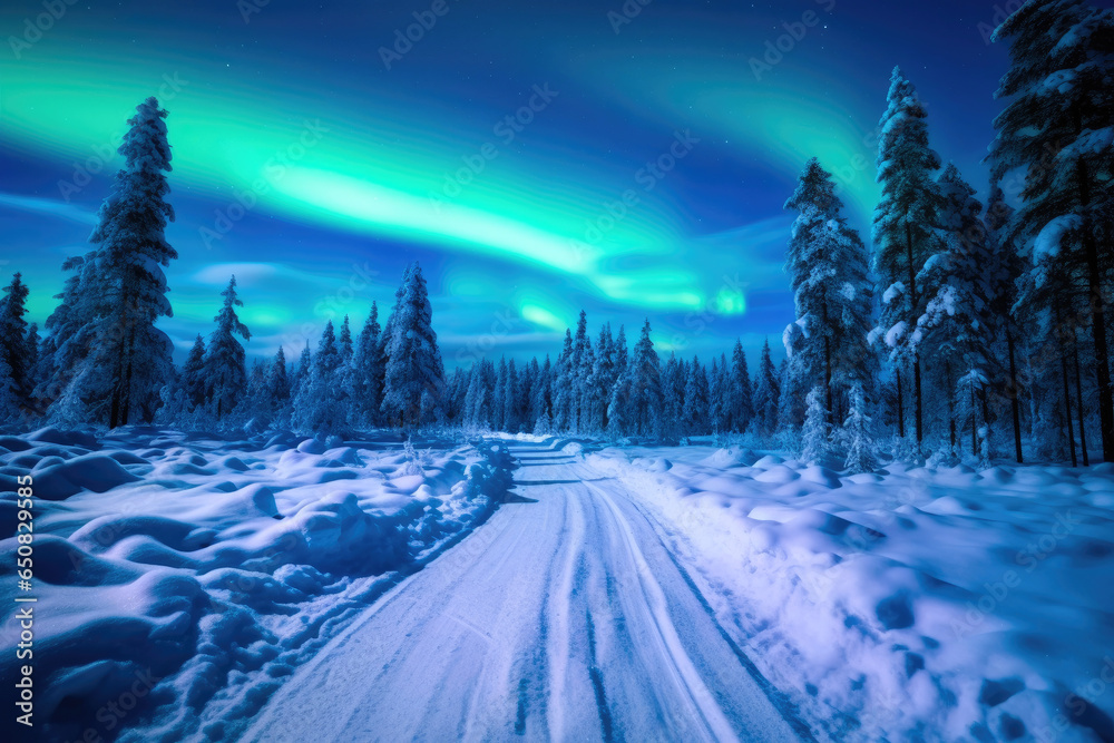 Aurora Borealis Magic: Winter's Radiant Display