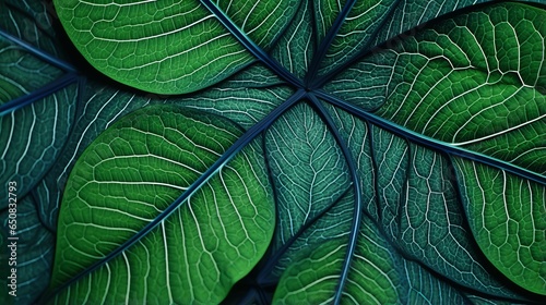 A vibrant green leaf up close