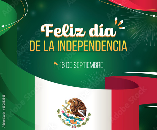 Celebración Feliz día de la independencia de México