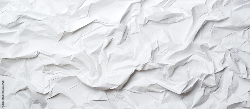 Obraz premium Textured white paper wrinkled