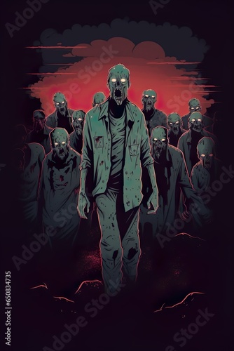 Invasion d'une horde de zombies