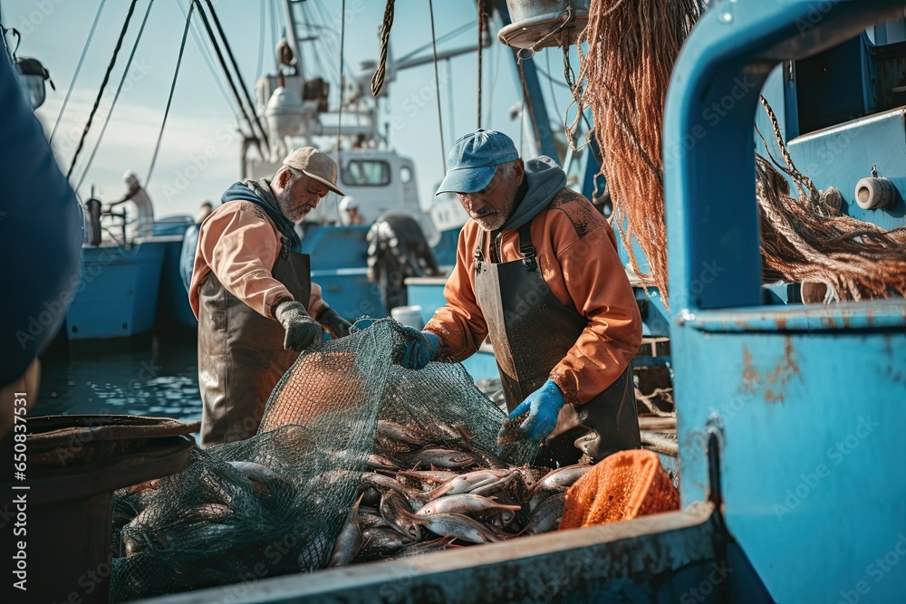 Documentary Footage Of Fishing Boat Fishermen During Their Job Ocean Documentary Footage Of Fishing Boat Fishermen During Their Job Ocean