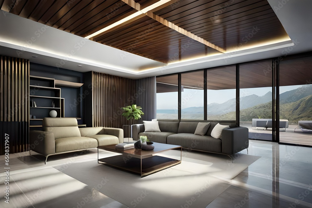 Naklejka premium living room interior