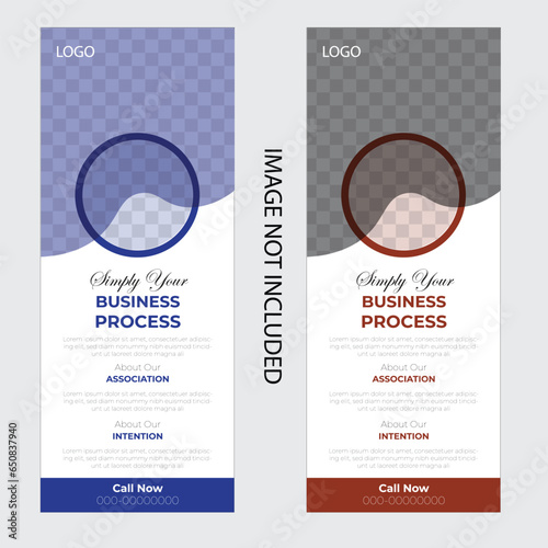 Creative Business Rollup Banner Template Design
