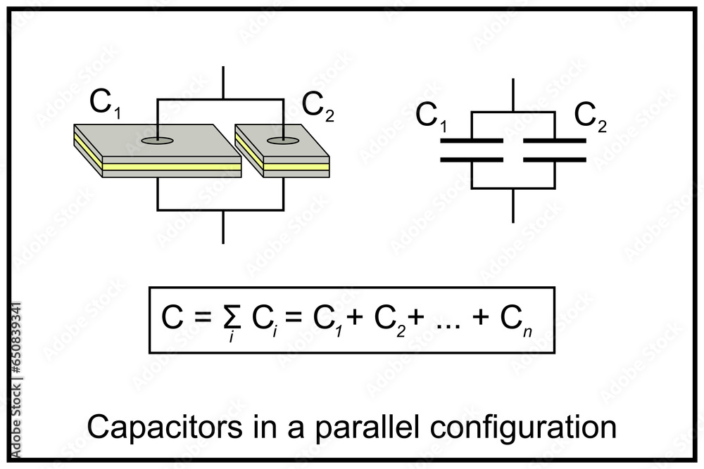 Capacitors in Parallel. Capacitors are connected together in parallel