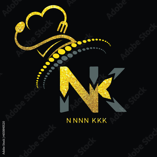 Vector letter n k logo Design