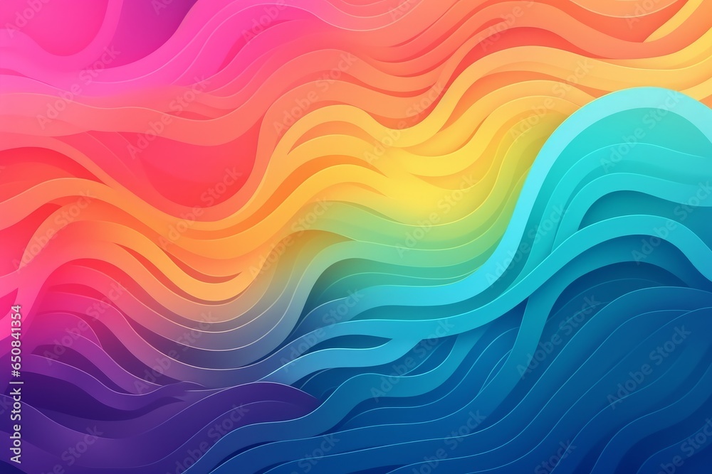 Obraz premium Abstract colorful background with vibrant wavy lines