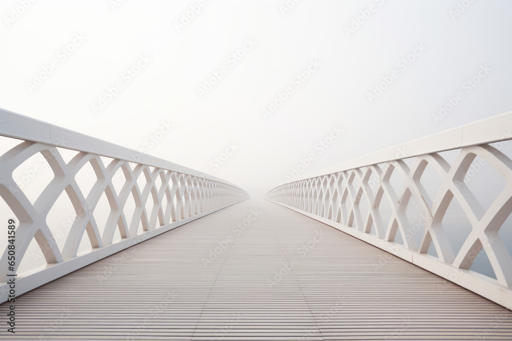 Obraz premium Minimalist bridge or walkway with stark lines and symmetry