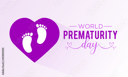 World prematurity day is observed every year in november 17th. Vector illustration on the theme of world prematurity day. Template for banner, greeting card, poster with background.