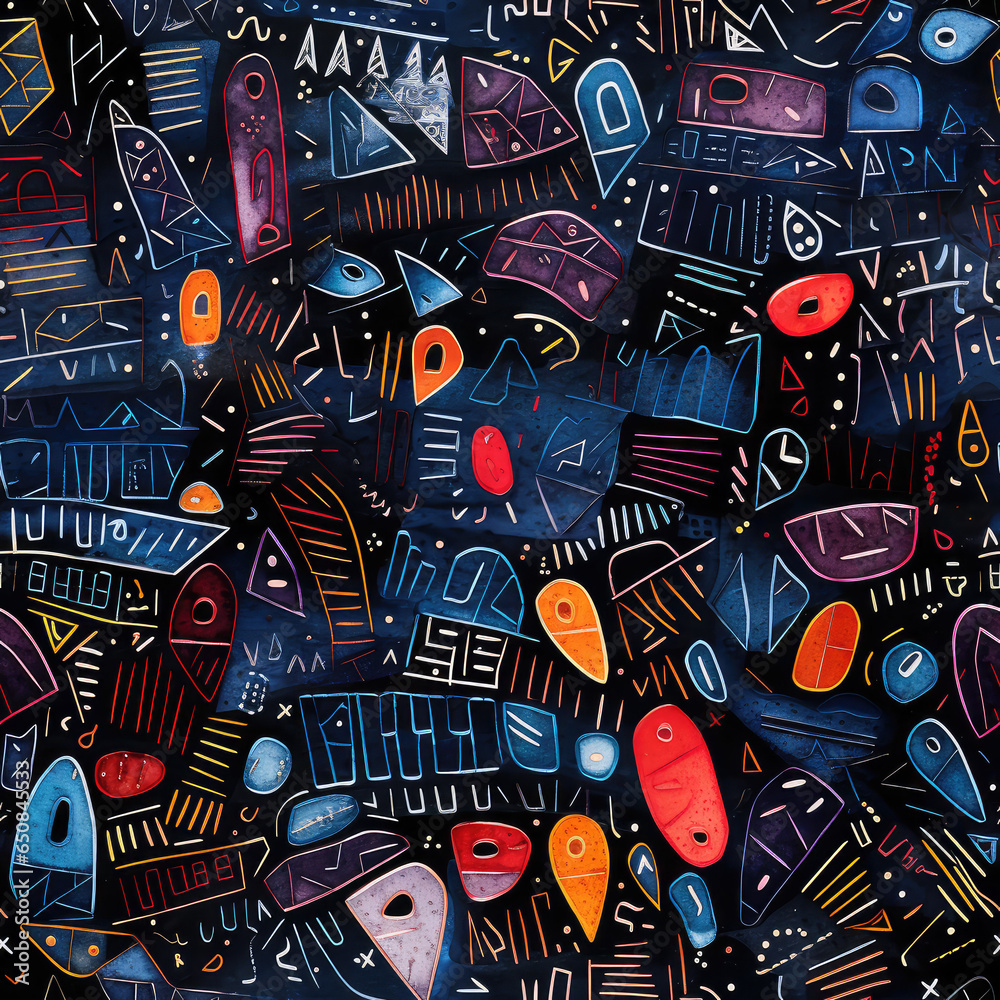 Fototapeta premium Trendy abstract repeat pattern