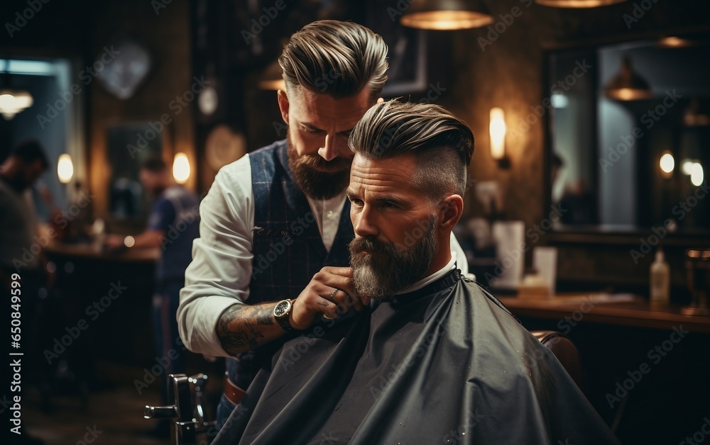 A Barber's Steady Hand at Work