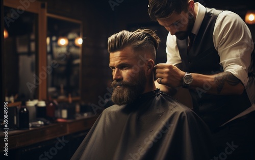 Barber's Precision in Crafting a Classic Look