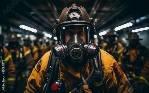 A Firefighter Donning Protective Gear for a Mission