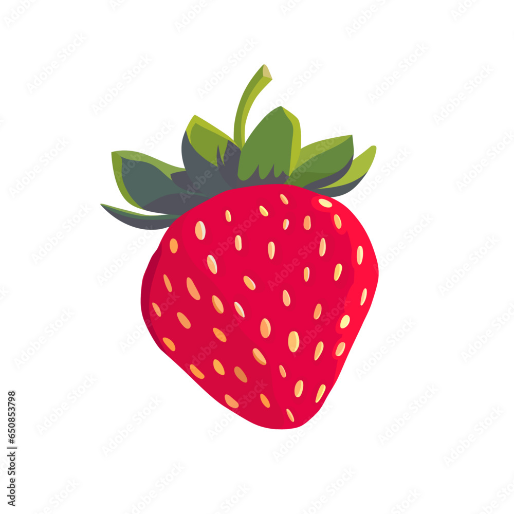 Strawberry. Vector illustration of a berry in a flat style. Strawberry. Vector illustration of a berry in a flat style.