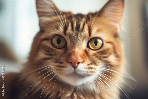 Portrait of a cute cat looking away © spyrakot