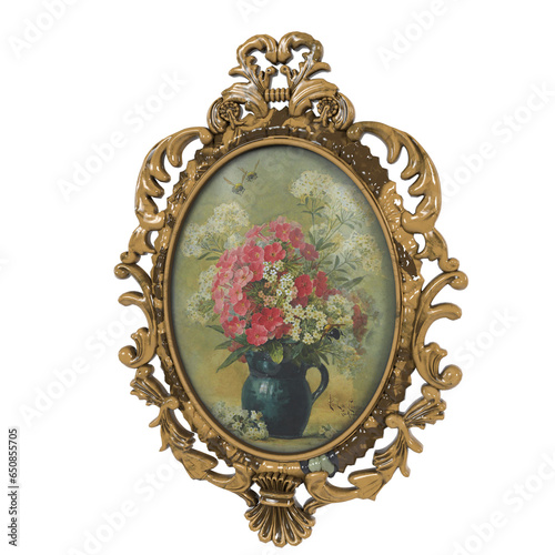 Vintage Painting isolated on transparent